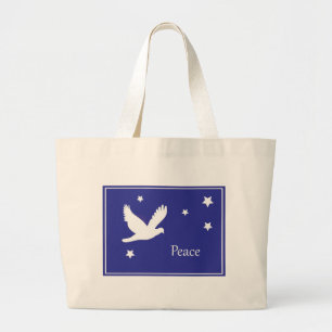 dove of peace large tote bag