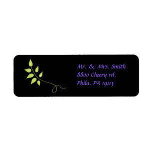 Dove of Peace Leaf Return Address Sticker
