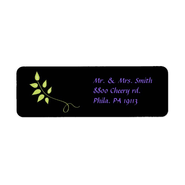 Dove of Peace Leaf Return Address Sticker (Front)