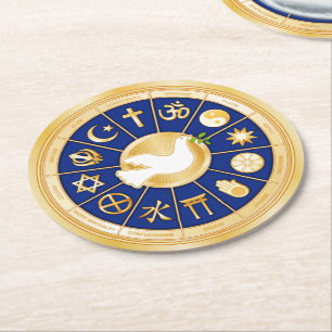 Dove of Peace Paper Coaster