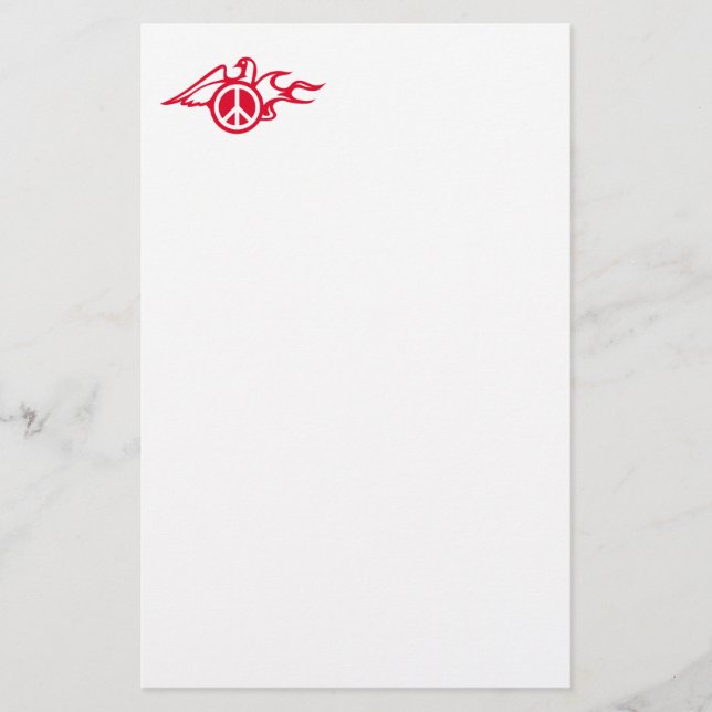 Dove of peace stationery (Front)