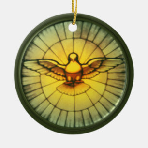Dove of the Holy Spirit Ceramic Ornament