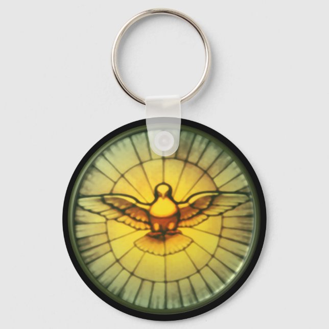 Dove of the Holy Spirit Keychain (Front)
