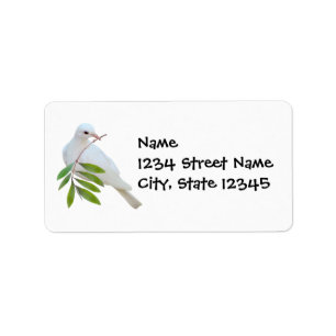 Dove Olive Branch Address Label