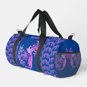 Dove On Branch Bird Motif Art Personalized Duffle Bag