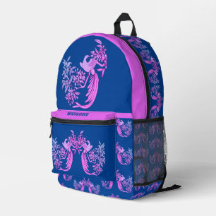 Dove On Branch Bird Motif Art Personalized Printed Backpack