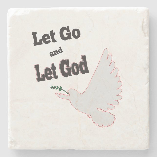 Dove Peace Stone Coaster (Front)