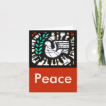 Dove -- Peace with Shakespeare Holiday Card<br><div class="desc">Wish your loved ones "Health,  peace,  and sweet content" this holiday season.  Graced with an photograph of a stained glass image of a dove,  this card elicits feelings of peace and love. Everything on this card can be modified.  Make this your own by customizing it!</div>