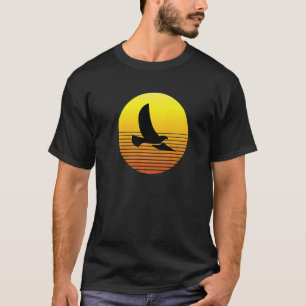 Dove Pigeon Bird Silhouette at Sunset Wildlife Nat T-Shirt