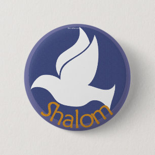 Dove Shalom Button