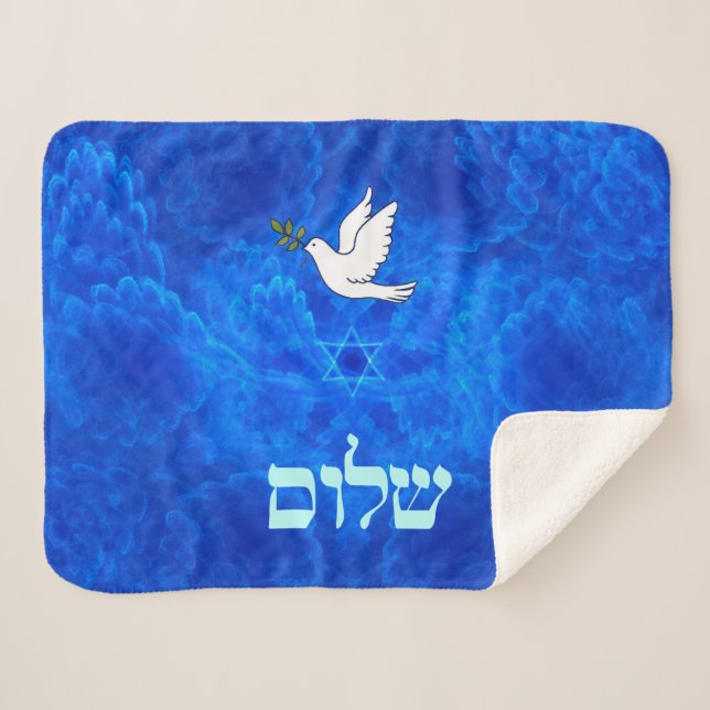 Dove - Shalom Sherpa Blanket (Front (Horizontal))