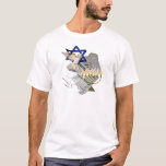 Dove, Tallit & Menorah B T-Shirt<br><div class="desc">Our unique & beautiful design using the Magen David, a Dove, Tallit & Menorah. This time with no background.</div>