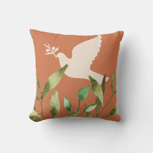 Dove & the Olive Branch Throw Pillow