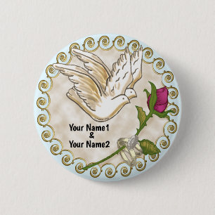 Dove Wedding Rings pin button