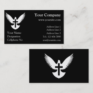Dove with Cross Business Card