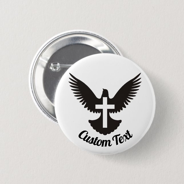 Dove with Cross Button (Front & Back)