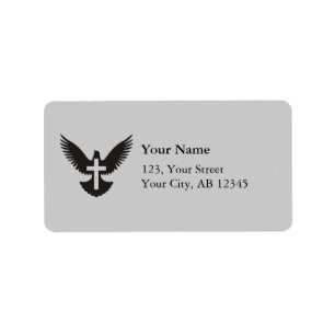 Dove with Cross Label