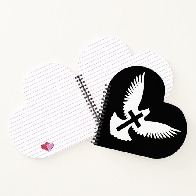 Dove with Cross Notebook (Inside)