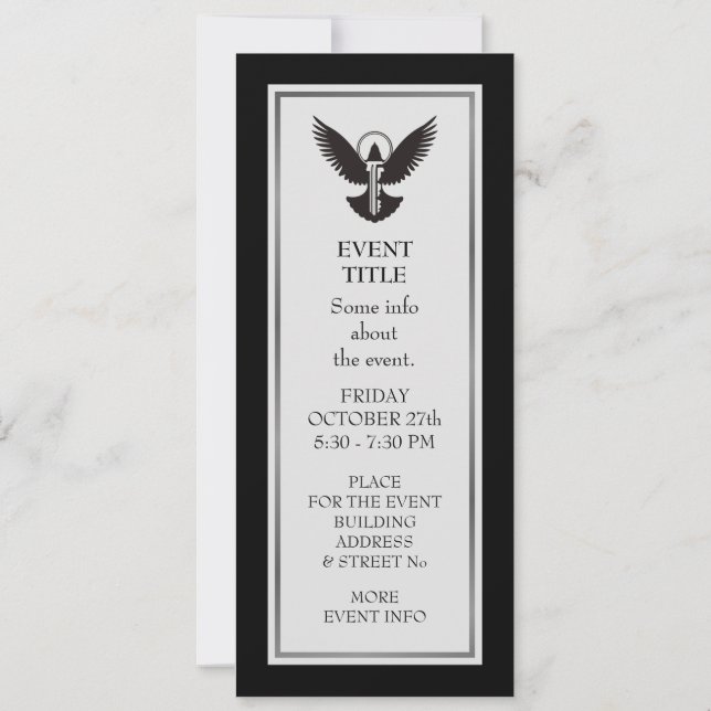 Dove with Key Invitation (Back)