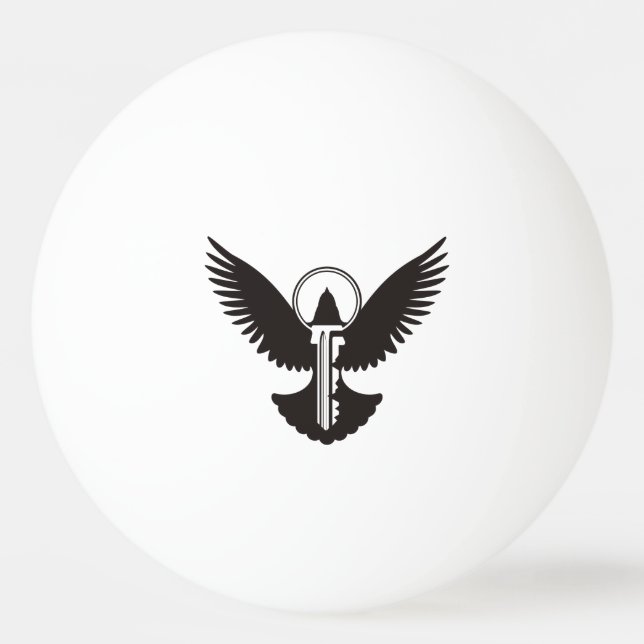 Dove with Key Ping Pong Ball (Front)