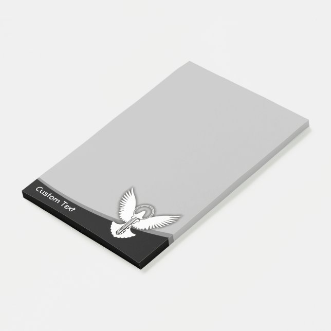 Dove with Key Post-it Notes (Angled)