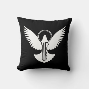 Dove with Key Throw Pillow
