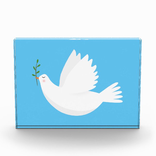 Dove with olive branch photo block (Front)