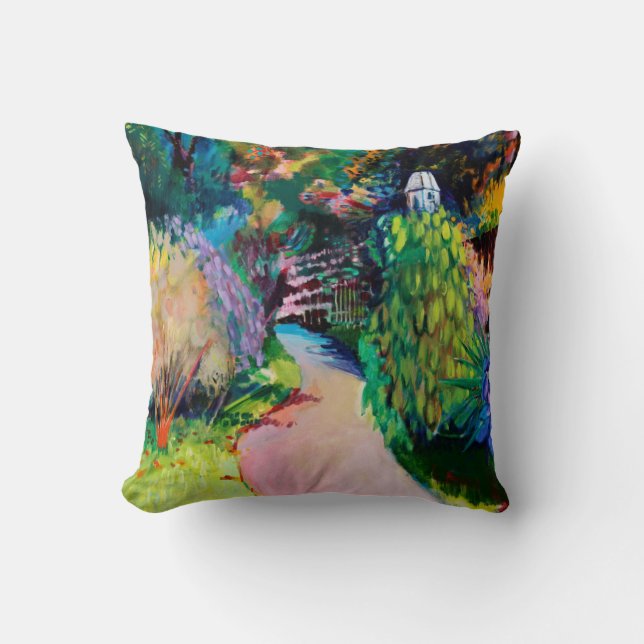 Dovecote Exotic Throw Pillow (Front)