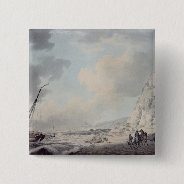 Dover Cliffs 2 Inch Square Button (Front)