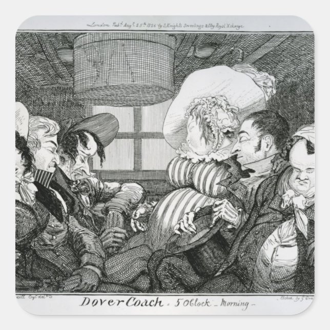 Dover Coach, 5 o'clock morning Square Sticker (Front)