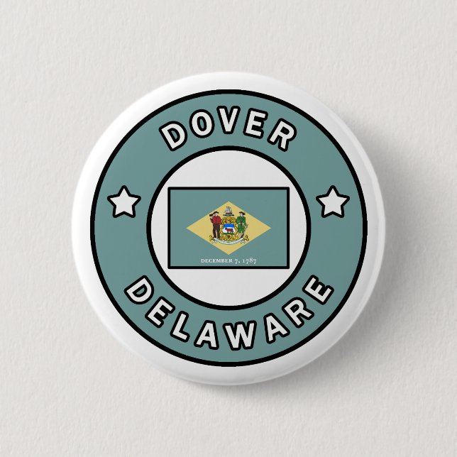 Dover Delaware 2 Inch Round Button (Front)