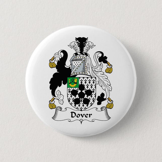 Dover Family Crest 2 Inch Round Button (Front)