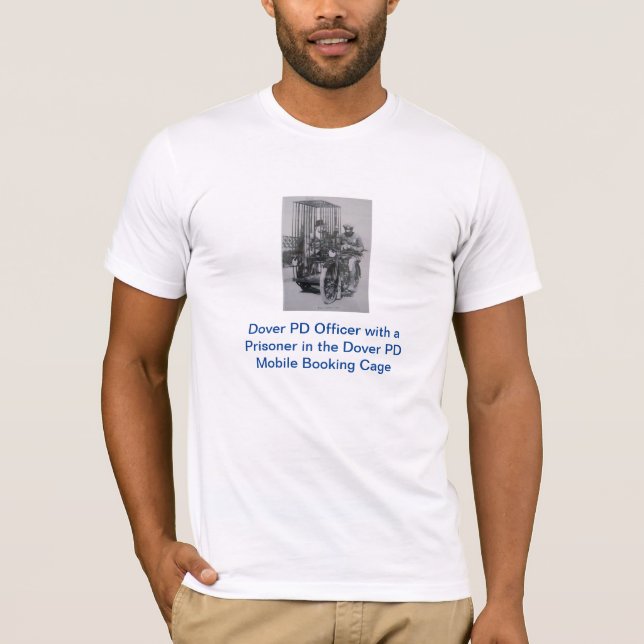 Dover PD Mobile Booking Cage: T-Shirt (White) (Front)
