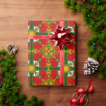Doves and Christmas Bows Wrapping Paper<br><div class="desc">A festive design of Christmasy radial art featuring doves,  stars,  bows,  and trees!</div>