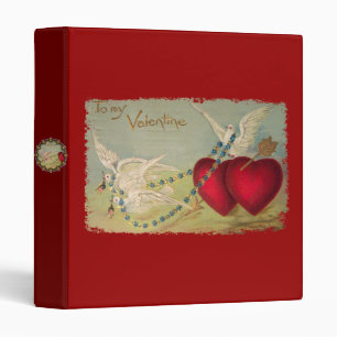 Doves And Hearts Vintage Valentine Binder