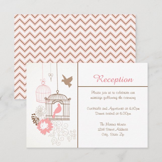 Doves & Cages - Reception Invitation (Front/Back)