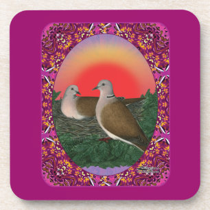 Doves Framed Coaster