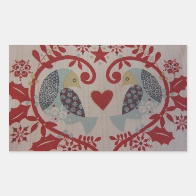 Doves & Hearts -- Pennsylvania Dutch Sticker (Front)