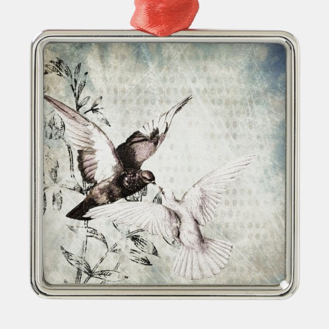 Doves Metal Ornament (Front)