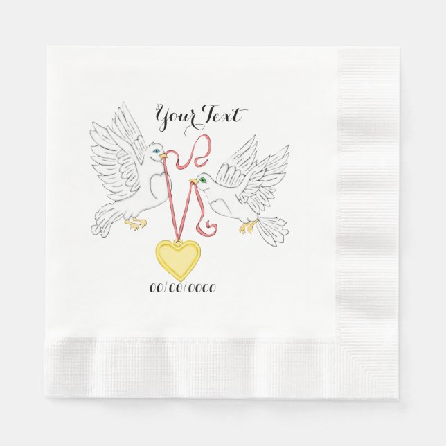 Doves Of Love Napkin (Front)