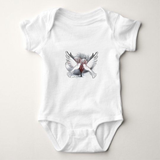 Doves Of Peace Baby Bodysuit