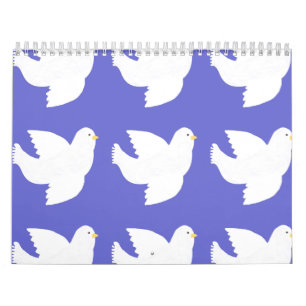 doves painting art calendar