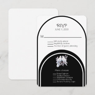 Doves Rings Black and White Arched