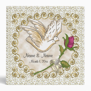 Doves Rose Wedding binder
