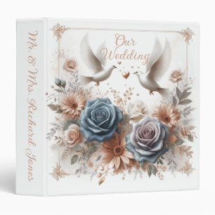 Doves, Roses and Daisies Wedding Album Binder
