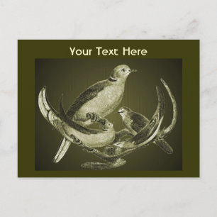 Doves sur succursale Carte postale personnalisable