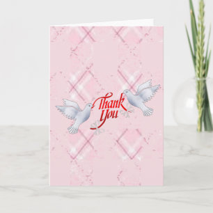 Doves With Thank you Message Card