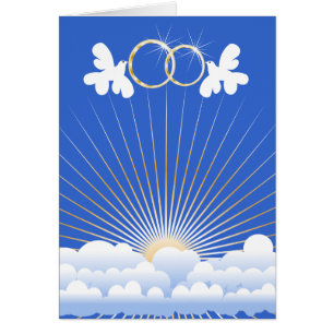 Doves with Wedding Rings Custom Card