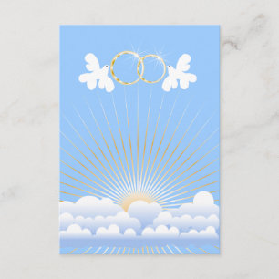 Doves with Wedding Rings Custom  Invitation