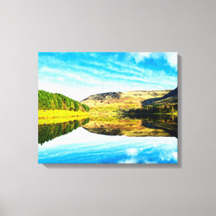 Dovestone Reservoir in winter Canvas Print